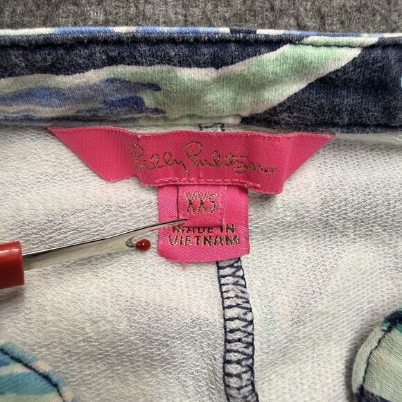 Lilly Pulitzer Sherryn Shift Dress Womens XXS Navy Floral Swim Shady Sleeveless - Picture 2 of 5